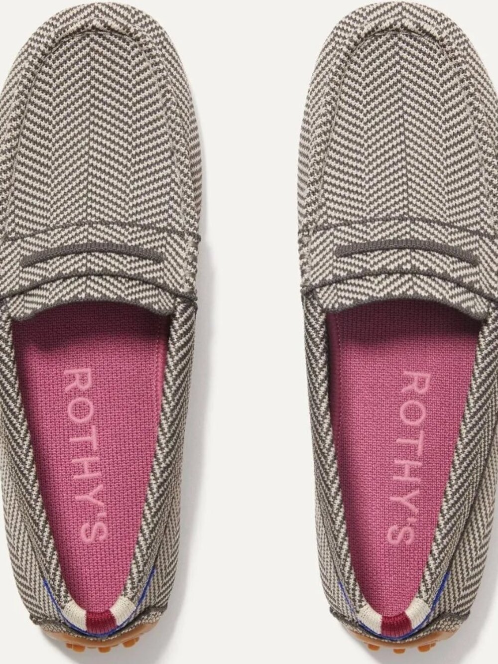 Rothy's - The Driver Herringbone Loafers - Iron Gray - Size 7